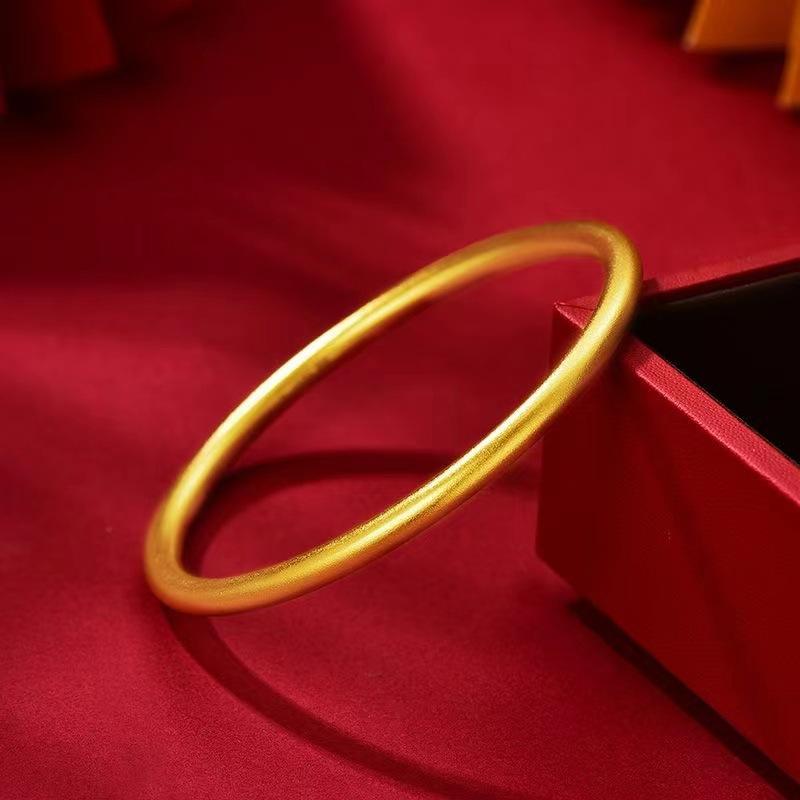 Fashionable Bracelet For Women Round Minimalist Elegant Gold Color Bangle Luxury Accessories Popular Jewelry