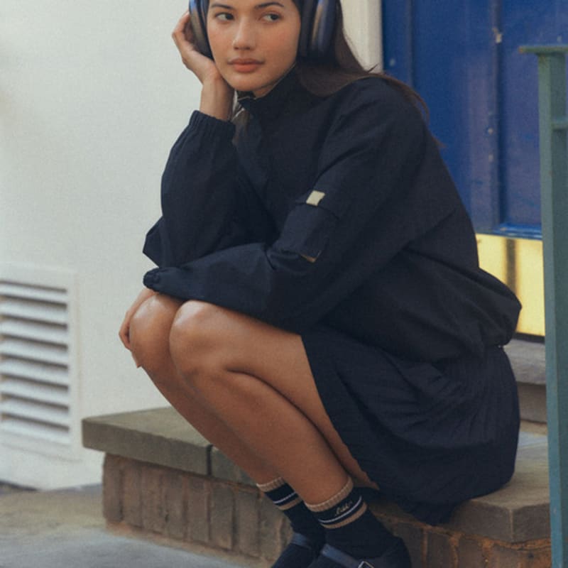 

Полосатые носки до середины икры LIKK (черный) Black F