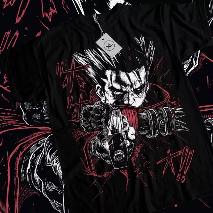 Anime Vash The Stampede Moon Trigun Black TShirt S