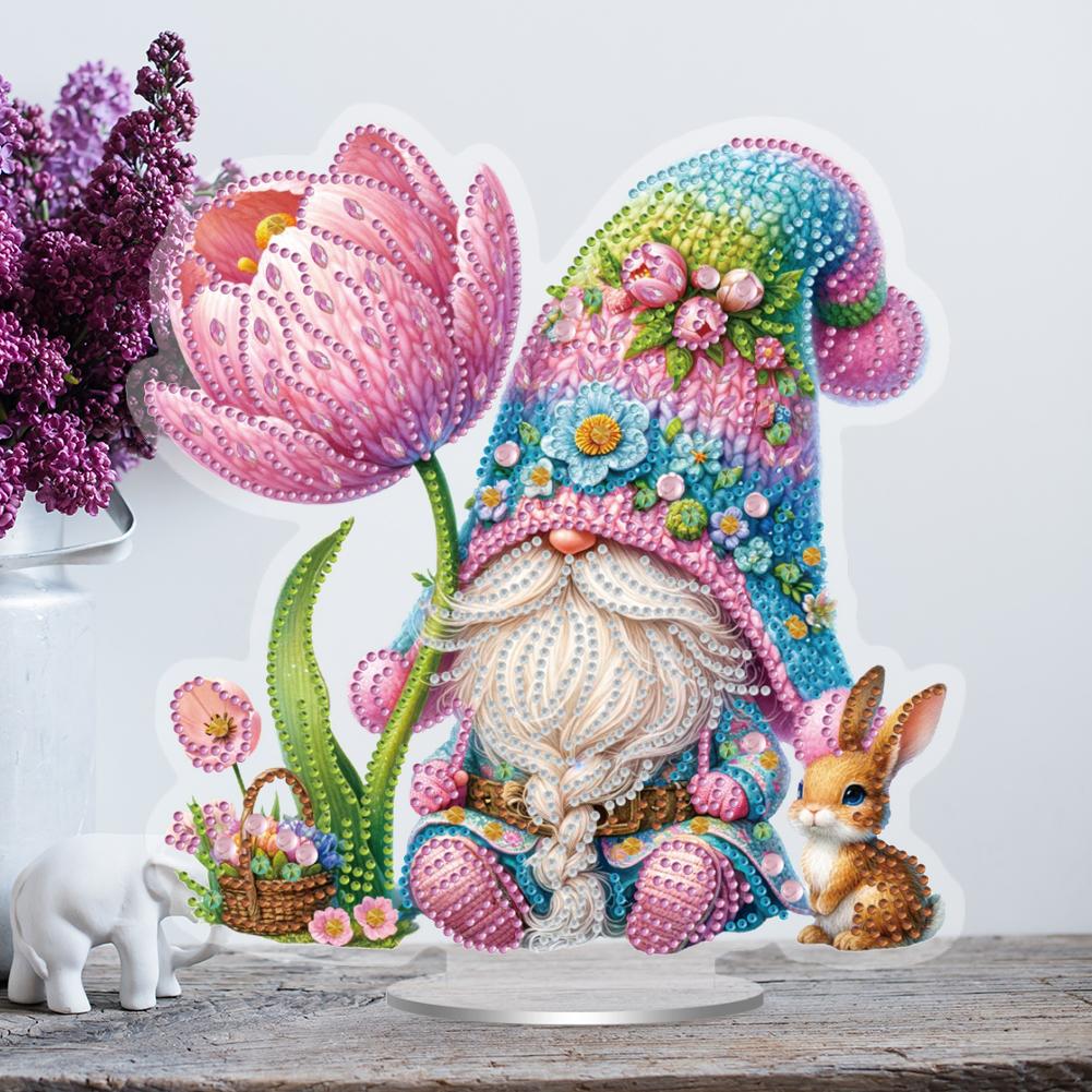 Acryl 2D/Flacher Wichtel DIY Tischplatte Diamantmalerei Ornament-Kits Diamantmalerei Desktop-Dekorationen Schlafzimmer-Tischdekoration