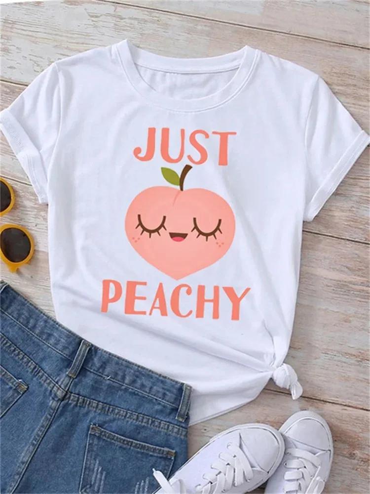 White Cartoon Casual Women FeUnisex Clothes Summer Funny Watermelon Fruit Print Women T Shirt Harajuku Aesthetic Clothes