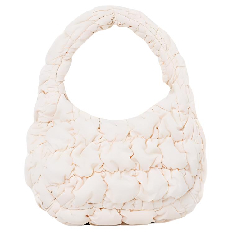 New COS Polyester Cloud Bag Handbag Small Size Women's Cream White 1171064028