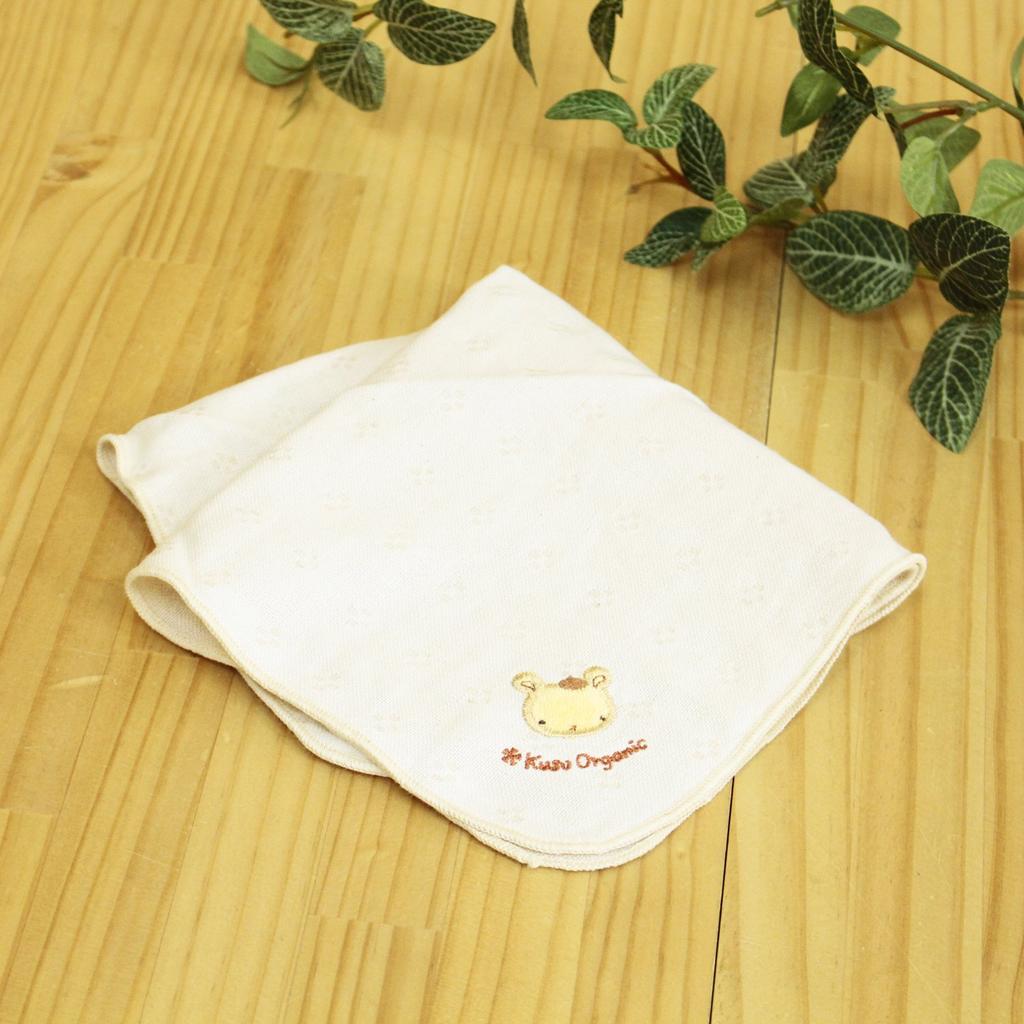 Kusubashi Monori Imabari Towel Gauze Cute Outing 33x33cm Handkerchief, Orange, Popo, Natural,