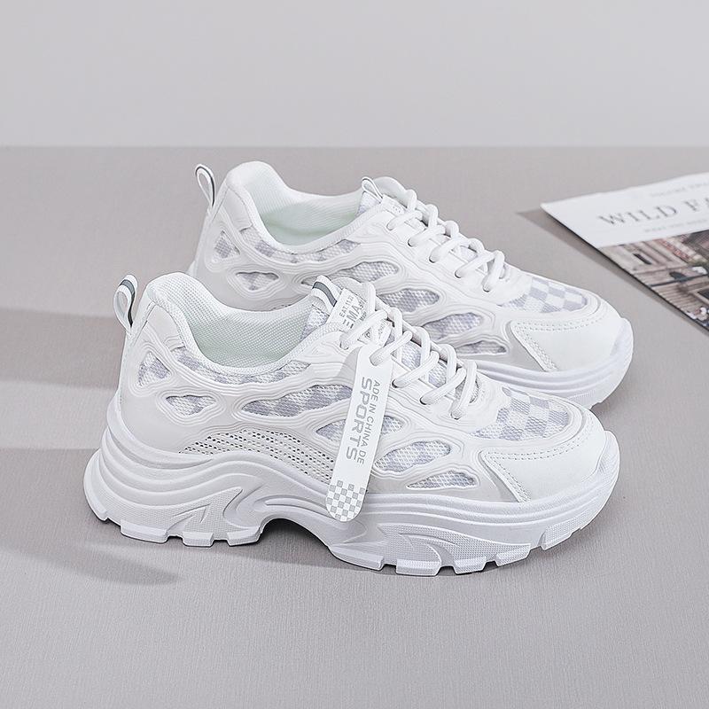 Fashion Women New Fashion Platform Sport Running Shoes Women 2025 New Vintage  Casual Chunky Sneakers Women Mesh Platform Shoes