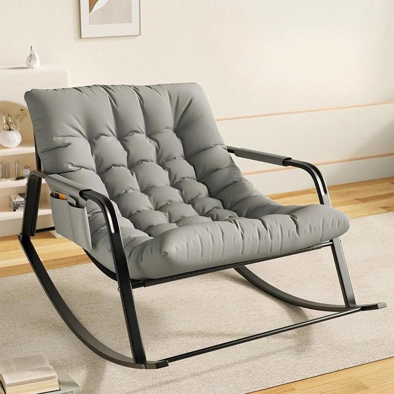 Rocking Chair Lazy Sofa Home Balcony Leisure Double Rocking Chair Outdoor Patio Sleepable or Lying Garden Modern Lounge Chairs