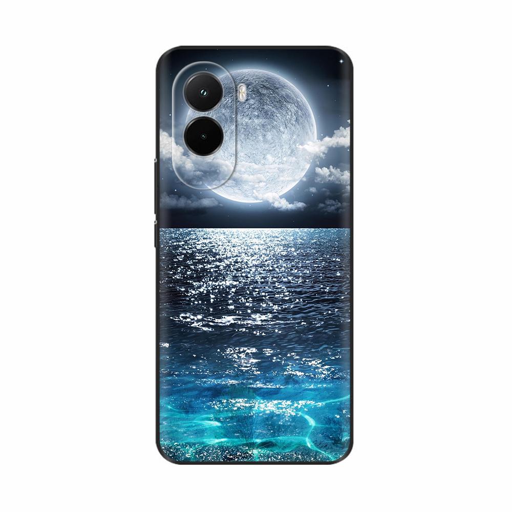 Phone Case For Xiaomi Poco M7 4G Case Soft Silicone TPU Back Cover For Poco M7 Pro 5G Case Ultra Thin Flower Skull Painted Cases