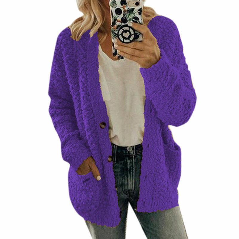 Cozy Plus Size Women Bear Coat Fleece Jacket Perfect For Chilly Autumn Days