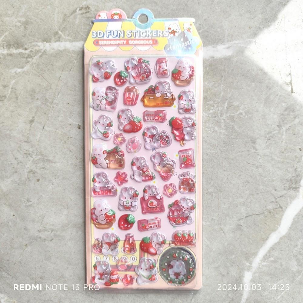 4 Pcs Fun Animal Embossed Crystal Stickers - 3D Raised Texture, Cute Decor for Notebook, Phone Case & DIY Crafts
