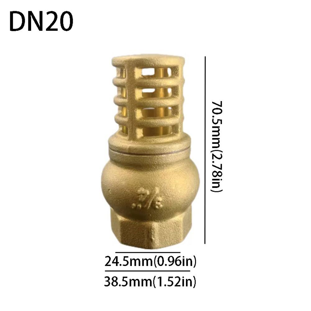 Strong Metal Brass Foot Valve Female Thread Check Valve Strainer Filter Complete Specifications