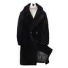 Winter New Thickened Sheep Shearing Men's Long Trench Coat Over the Knee To Keep Warm Imitation Fur Coat Wool Coat