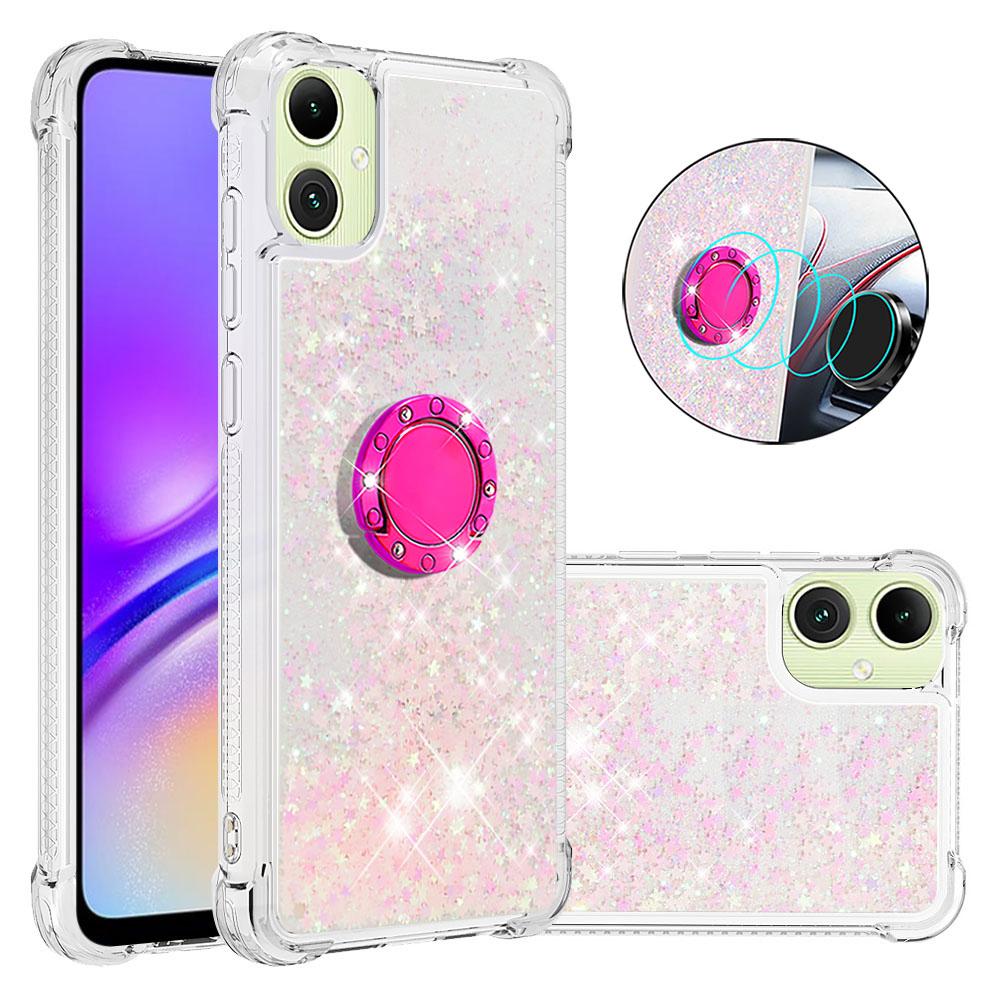 

For Samsung Galaxy A07 4G TPU Case with Kickstand Quicksand Shockproof Cover Pink/Pentagram