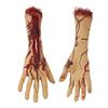 Halloween Fake Severed Hands Foot Prop Scary Blood Broken Dead Body Parts Realistic Latex Human Residual for Haunted House Prank Party Supplies