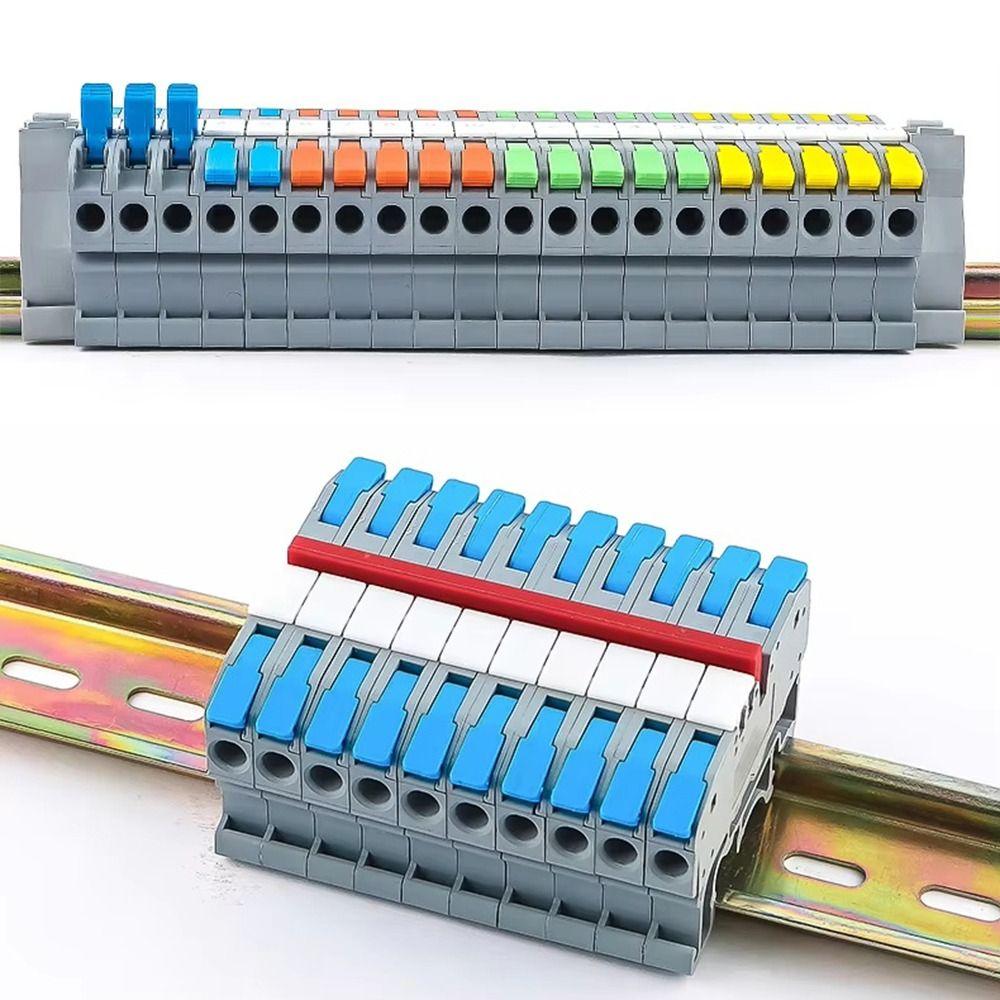 10Pcs 450V 32A Din Rail Terminal Block CMK420 Electrical Cable Connector  for Electronics Wiring