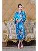 Women's Summer Peacock Pajamas Bathrobe - Thin Imitation Silk Long Tie Cardigan