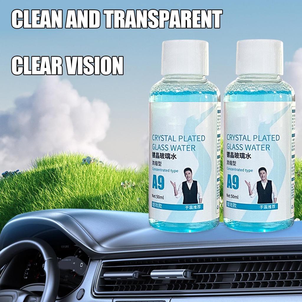 Windshield Fluid, Car Wiper Fluid | 50ml Concentrated Crystal Coated Glass Wiper Essence