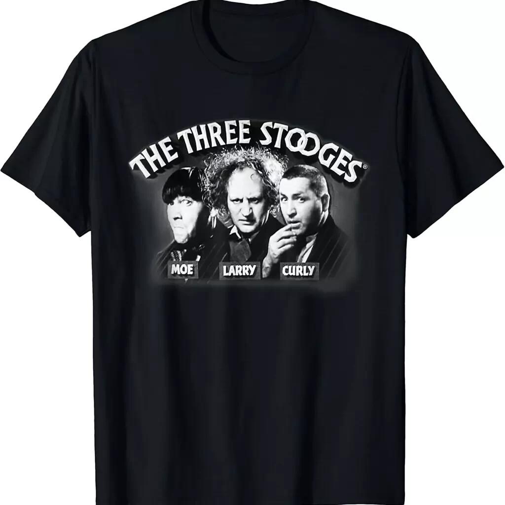 The Three Stooges Opening Credits Vintage Comedy TV Funny Cotton T-Shirt