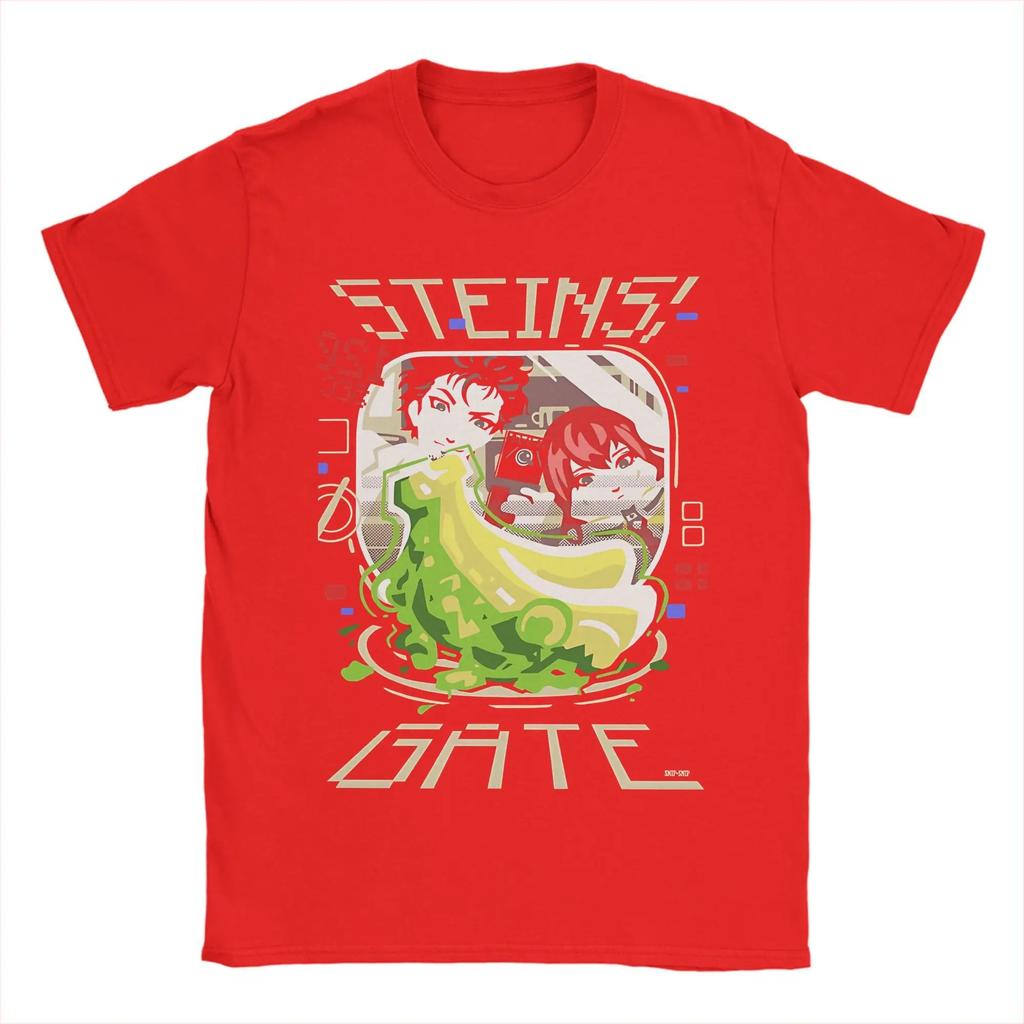 Game Steins Gate T Shirt Summer Mad Scientist Harajuku T Shirts Men Cotton Comfortable hot product Y2k Short Sleeves Classic tee