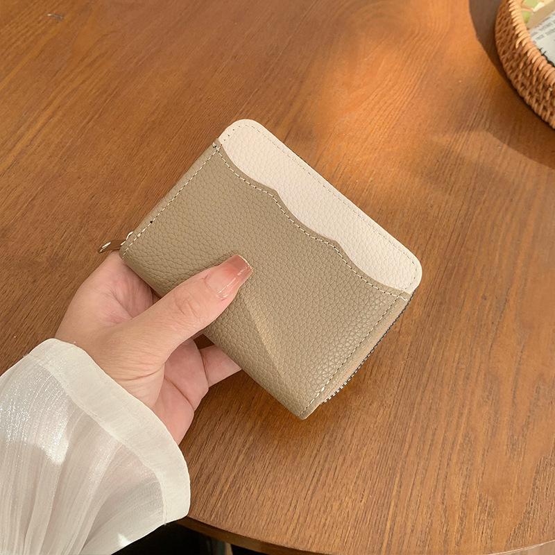 New Textured Multifunctional Zipper Change Bag Women's New Japanese and Korean Fashion Coin Bag Card Bag