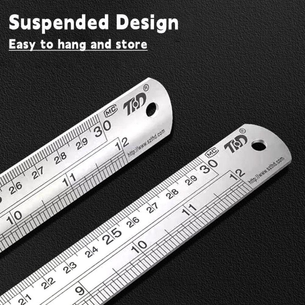 Double Side Scale Stainless Steel Ruler Stainless Steel Drawing Ruler Measuring Tool  Engineering