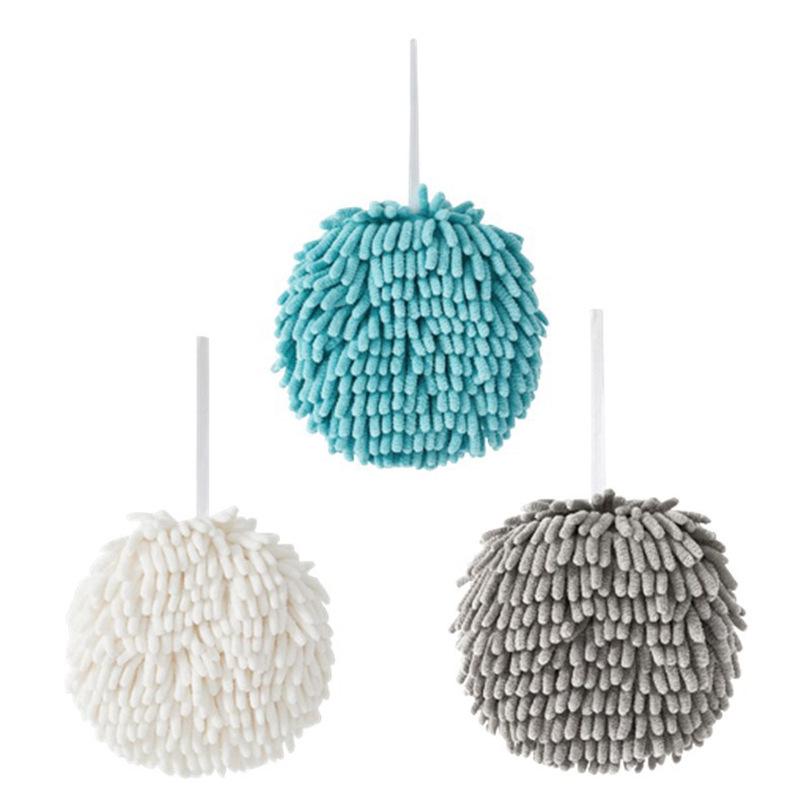 Hand Towel - Chenille Quick-Drying Absorbent Towel for Kitchen & Bathroom, Hangable Design