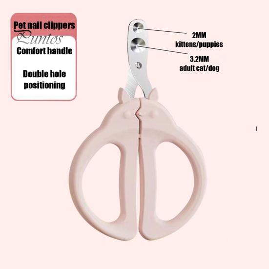 Cat Nail Clippers Circular Hole Ergonomic Double-Hole Positioning Blades Grooming Supplies Pet Trimmer Clippers for Cats Dogs