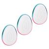 3pcs Egg Shape Hair Brush Electroplating Gradient Red Blue Color Long Short Teeth Portable Hair Deta