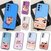 Ctue B-BURIBURIZAEMON Pig Phone Case For Samsung Galaxy A13,A21s,A22,A31,A32,A52,A53,A71,A80,Soft Black Shell