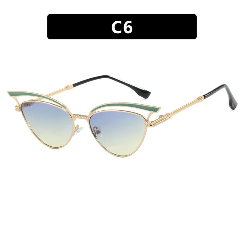 Hollowed Sexy Cat Eye Sunglasses for Women Fashion Trendy Luxury Brand Designer Casual Outdoor Sun Glasses Y2k Shades Eyewear