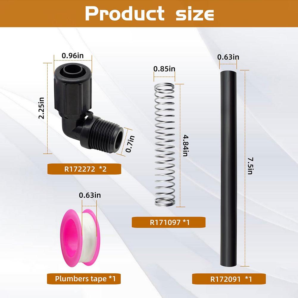 Chlorinator Parts Kit Includes R172272 90-Degree Tube Connector for Pentair Auto Feeder/Chlorinator 320 and 322