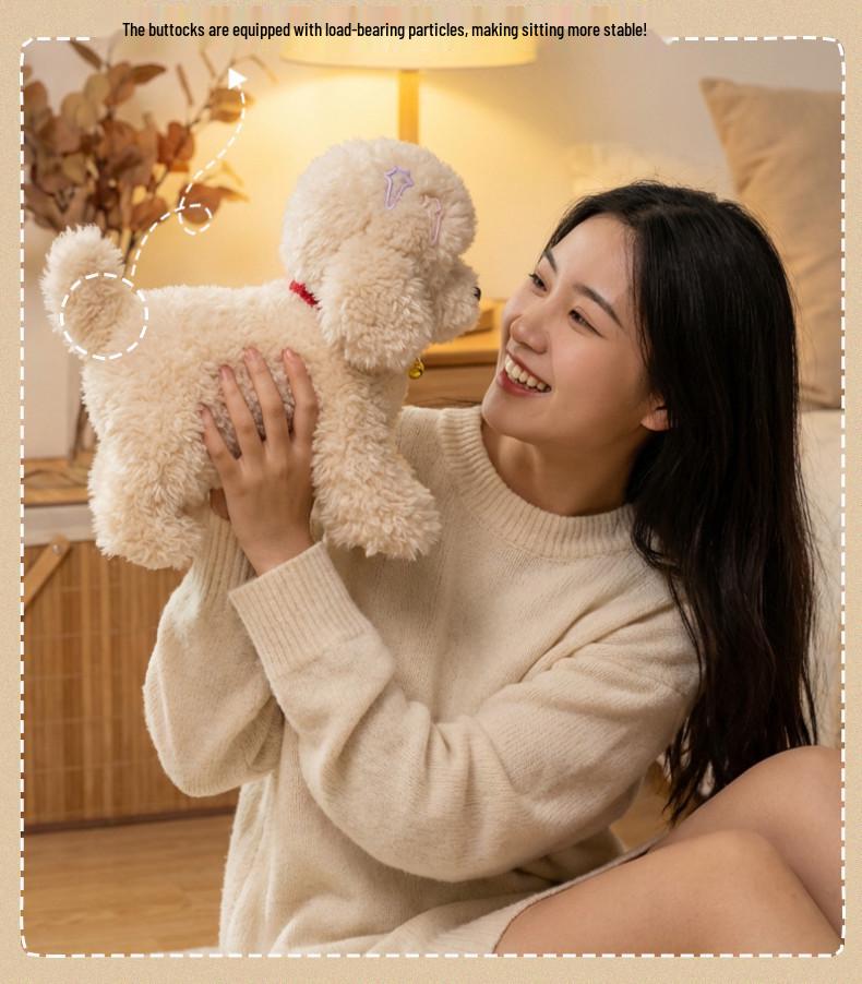 Cute Realistic Teddy Dog Plush Toy - Children's Birthday Gift & Desk Companion