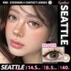 Eyeshare 2pcs Colored Contact Lens Seattle Series Natural Brown Eye Contacts for Daily Wear Yearly Cosmetics