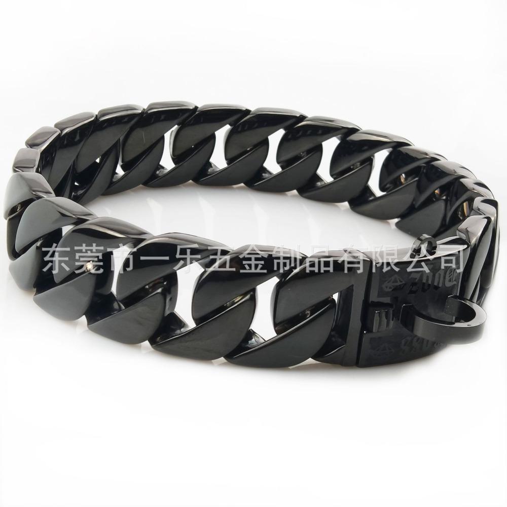 32Mm Stainless Steel Pet Supplies Dog Collar Bully Dog Collar Durbin Cuban Chain Dog Neck Collar Chain