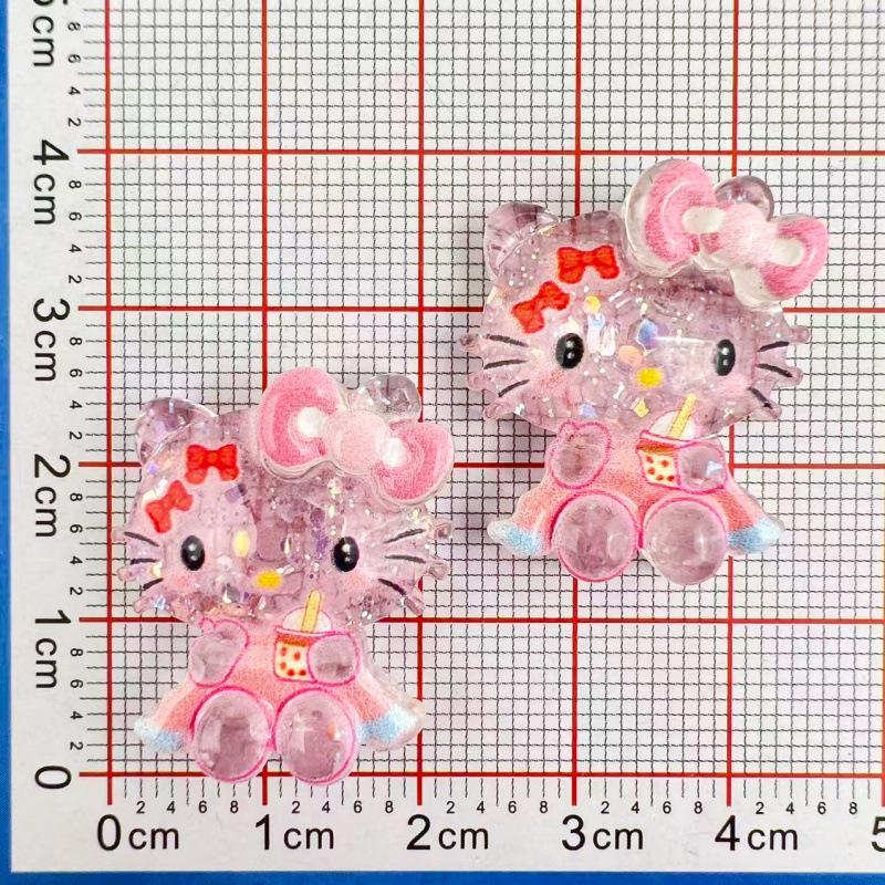 Faceted Glitter Kiki Cat Resin Accessories: DIY Hair Clips, Headwear Ornaments, Phone Case Decorations, Stickers