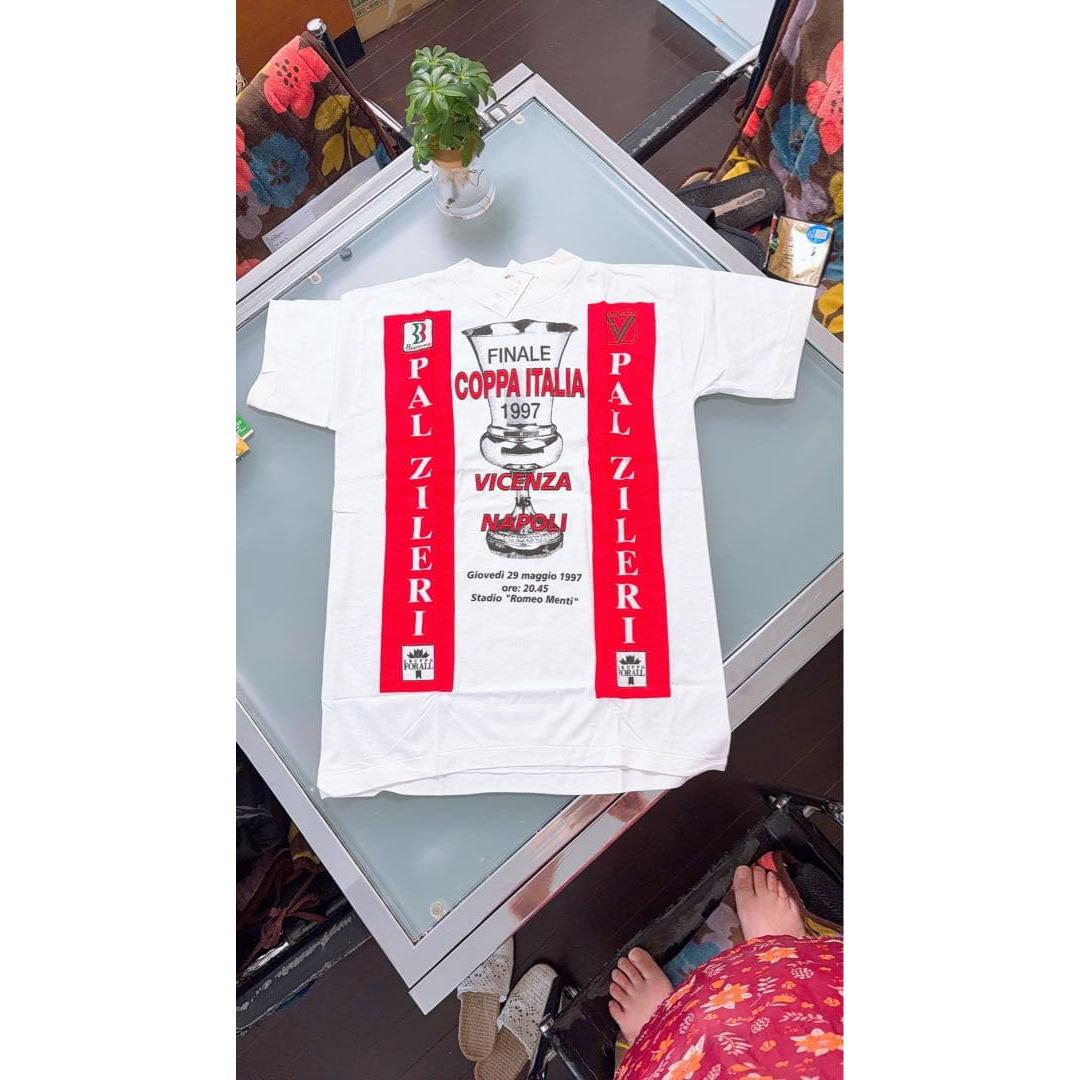 Used 1997Coppa Italia Vicenza Napoli Final Commemorative T-shirt