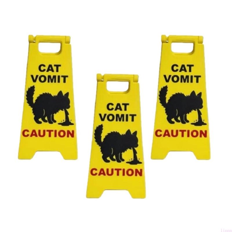 Cats Vomit Caution Signs Funny Novelty Cats Vomit Signs Cats Vomits Warning Signs Desk Decorations for Home Office Decors