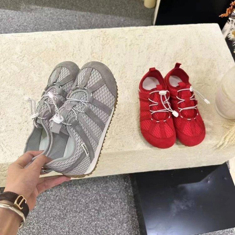 Ugly cute niche retro fishing net Forrest Gump shoes women's 2025 new breathable versatile platform leisure sports German training board shoes