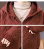 Women's 2024 Winter Casual Quilted Cotton Hooded Jacket, Loose Fit, Plus Size, Solid Color, Thick and Warm.