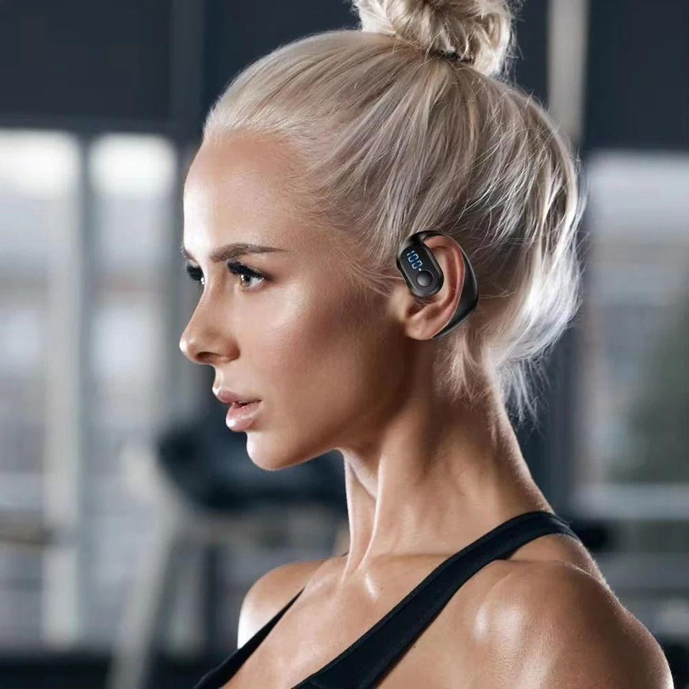 Bluetooth 5.3 Bluetooth Earphones Ear Hook Design Single Music Earbuds  Travel Use