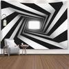 Tapestry Large Black and White Square Spiral