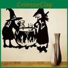 Halloween Diy Removable Wall Stickers With Fire Retardant Pumpkin Witch Vinyl Decal