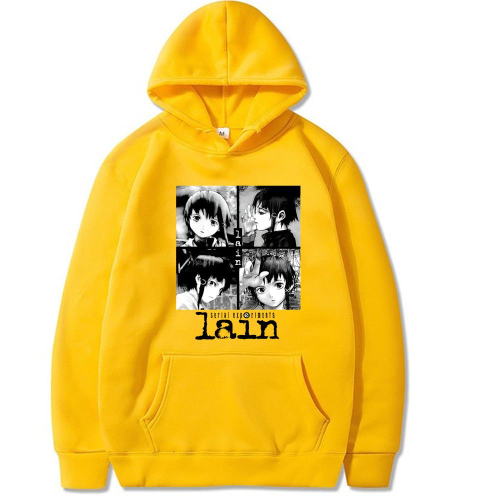 Serial Experiments Lain Iwakura Autumn New Men's Hoodie Sweatshirt Men Womnen Fashion Brand Design Pullover Men's Hoodies Fleece