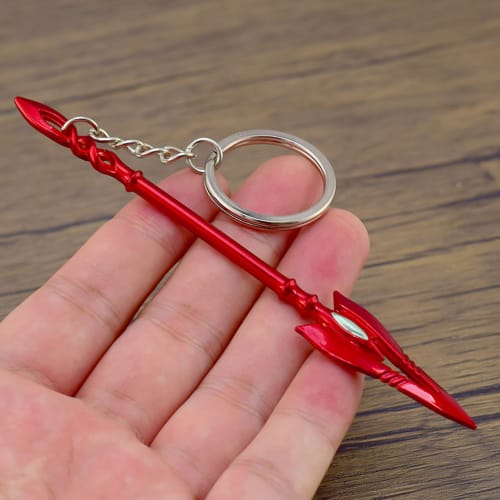 QQLADY Neon Genesis Evangelion Spear of Longinus and Spear of Gaius Keychains, Set of 2, Alloy, Anime, Movie, Game, Cute, Unofficial, Fan Gift, Anti-L