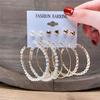Pearl Stud Earring Set