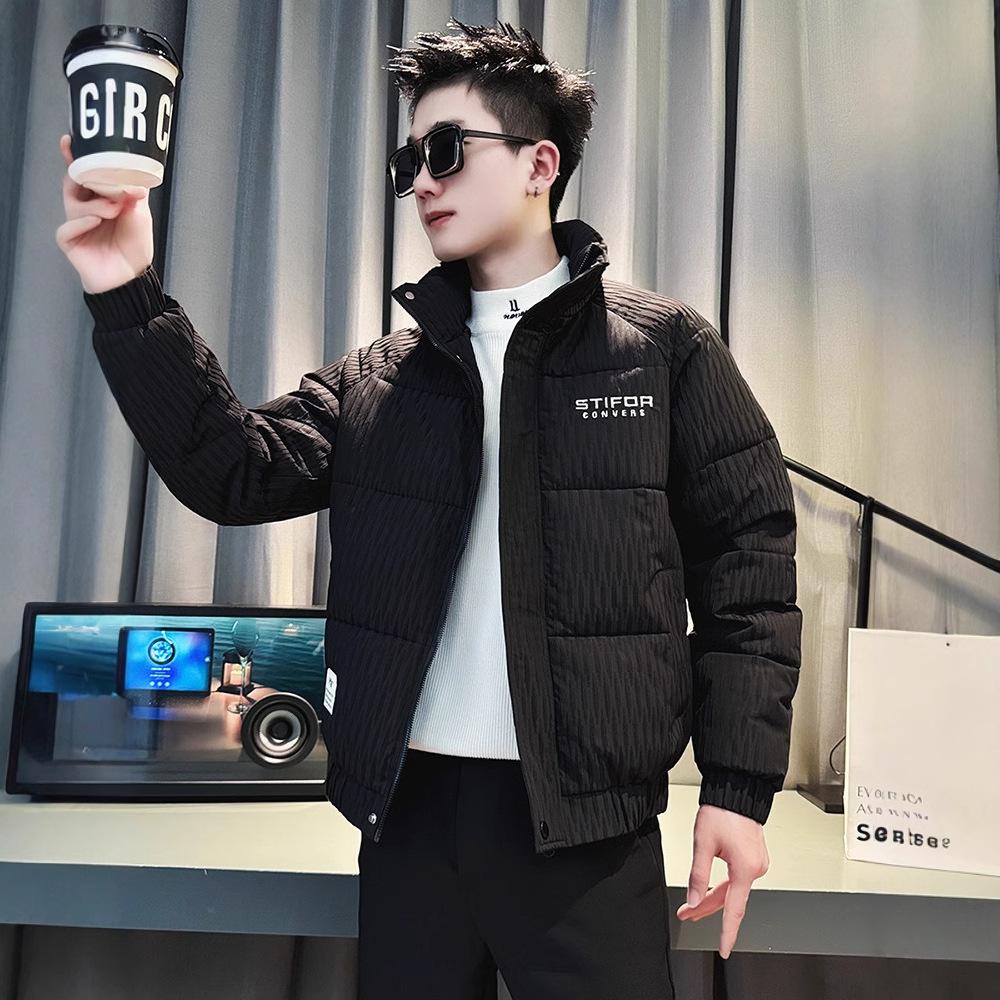 Mens Down Jacket Mens Winter Handsome Thick Cotton Jacket Latest Winter Jacket M