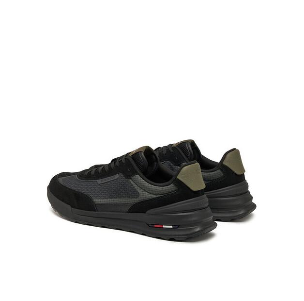 Мужские кроссовки Tommy Hilfiger Retro runner seasonal fm0fm05328 чёрные