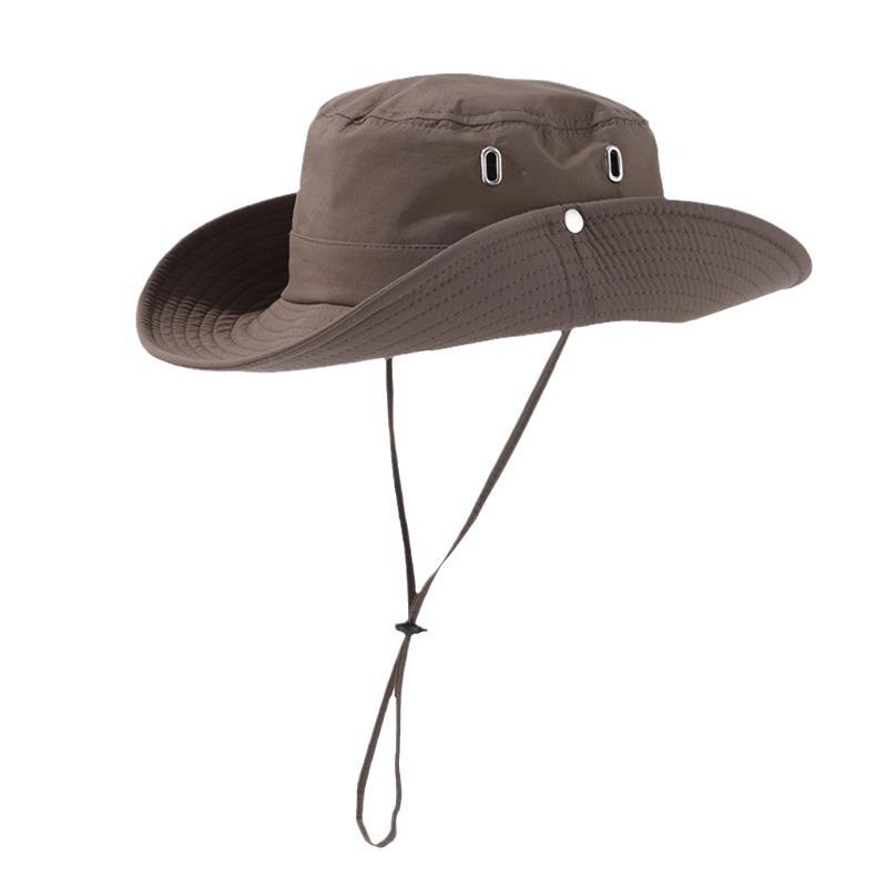 Sports Camping UV Protection Wide Brim Bucket Hat - Foldable, Breathable Sunshade for Travel & Mountaineering