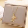 Fashionally Swirling Sunflower Necklace, Collar Chain, Versatile and High-end Accessory