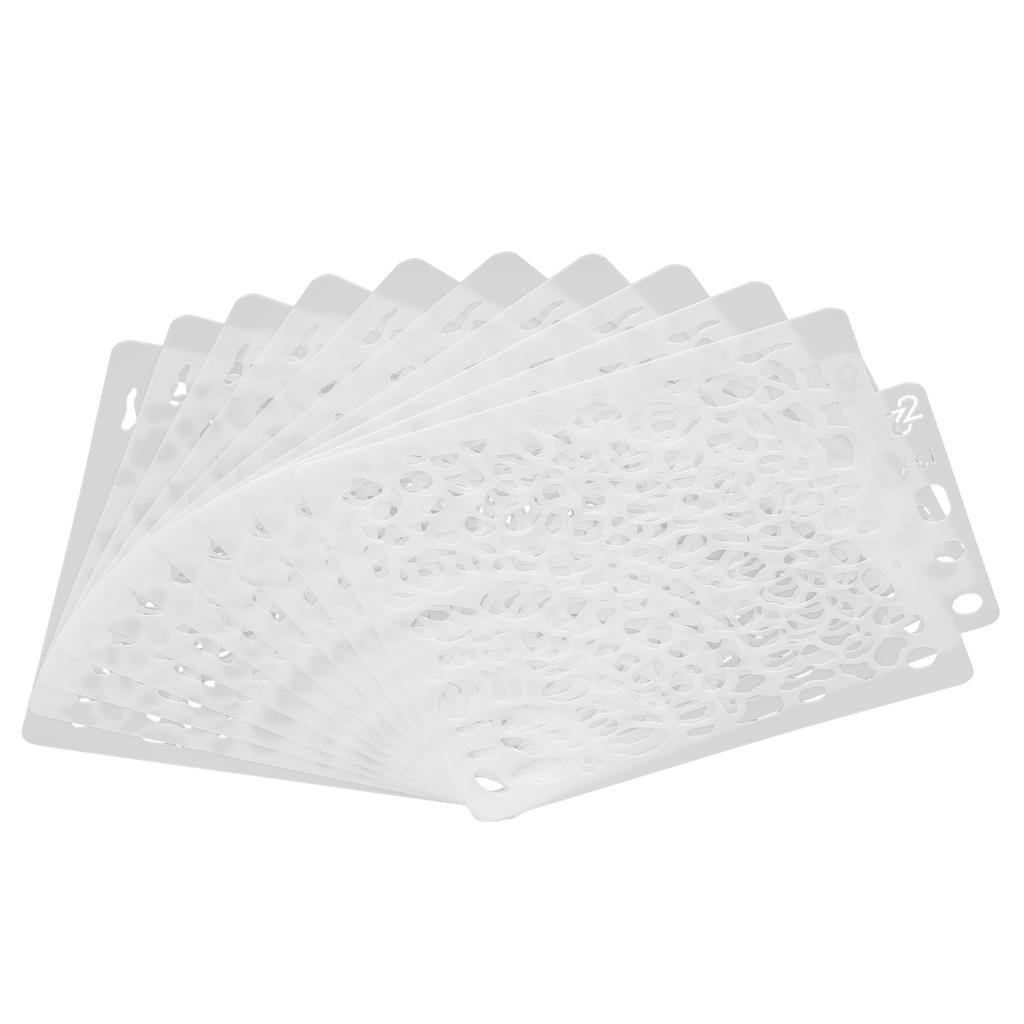 10ks šablon na vrstvení 14x12,8cm Opakovaně použitelné šablony pro embosování s dutým PET malováním S137