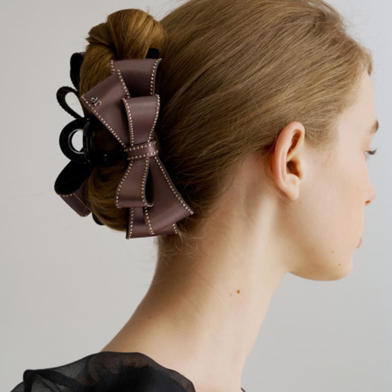 

Jean Paul Clarisse Studded Ribbon Clip - M JP-25-031CC black