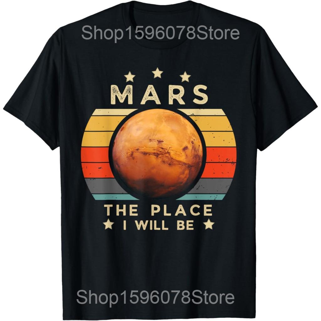 Funny Occupy Mars Astronomy Space Explorer T Shirts Men Cotton Humor Streetwear Tee Shirt Short Sleeve Unisex Loose Clothing